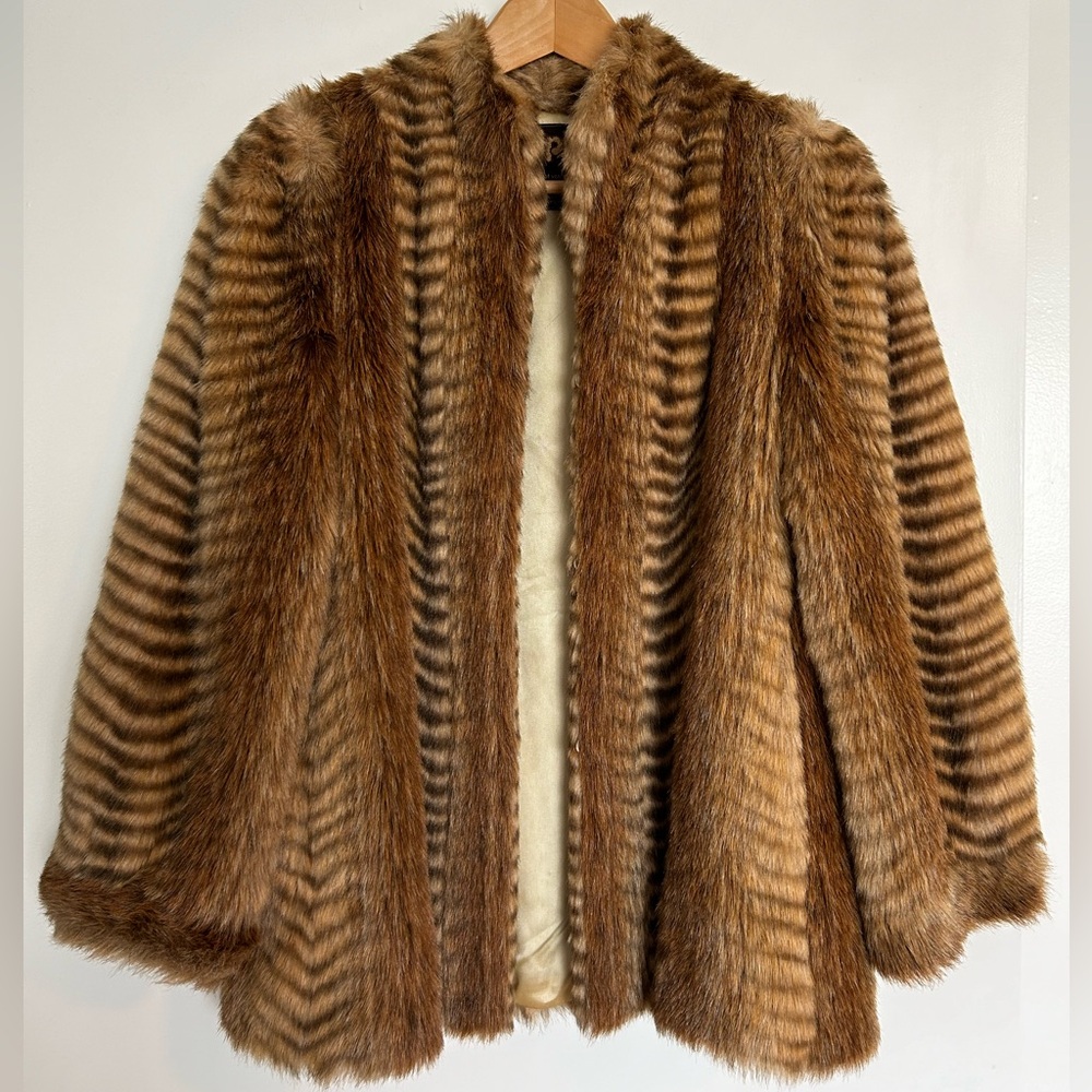 Vintage Jolipel Faux Fur Coat Size Small/Medium